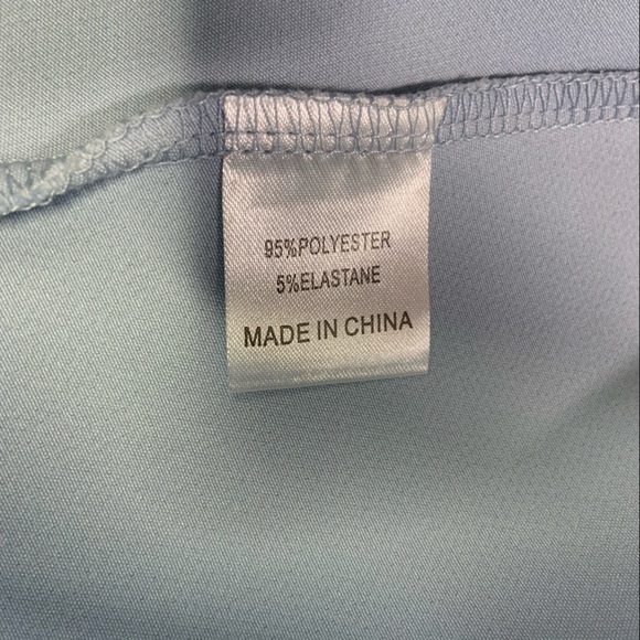 Parallel Lines Womens Cropped Swing V Neck Top Size Small Blue Sleeveless - Picture 5 of 6